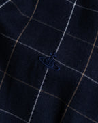 "Vivienne Westwood RED LABEL"
Windowpane print long shirt dress