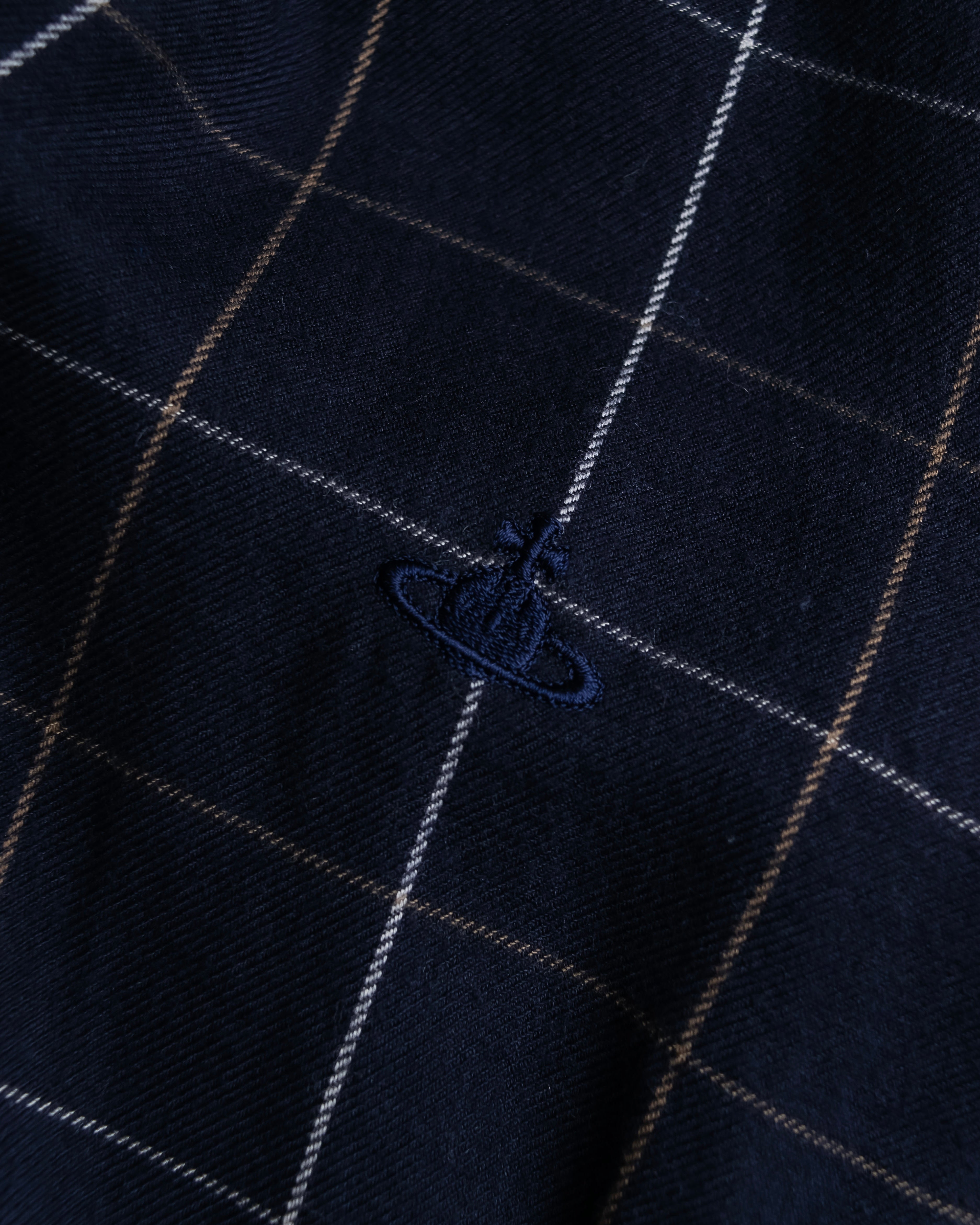 "Vivienne Westwood RED LABEL"
Windowpane print long shirt dress