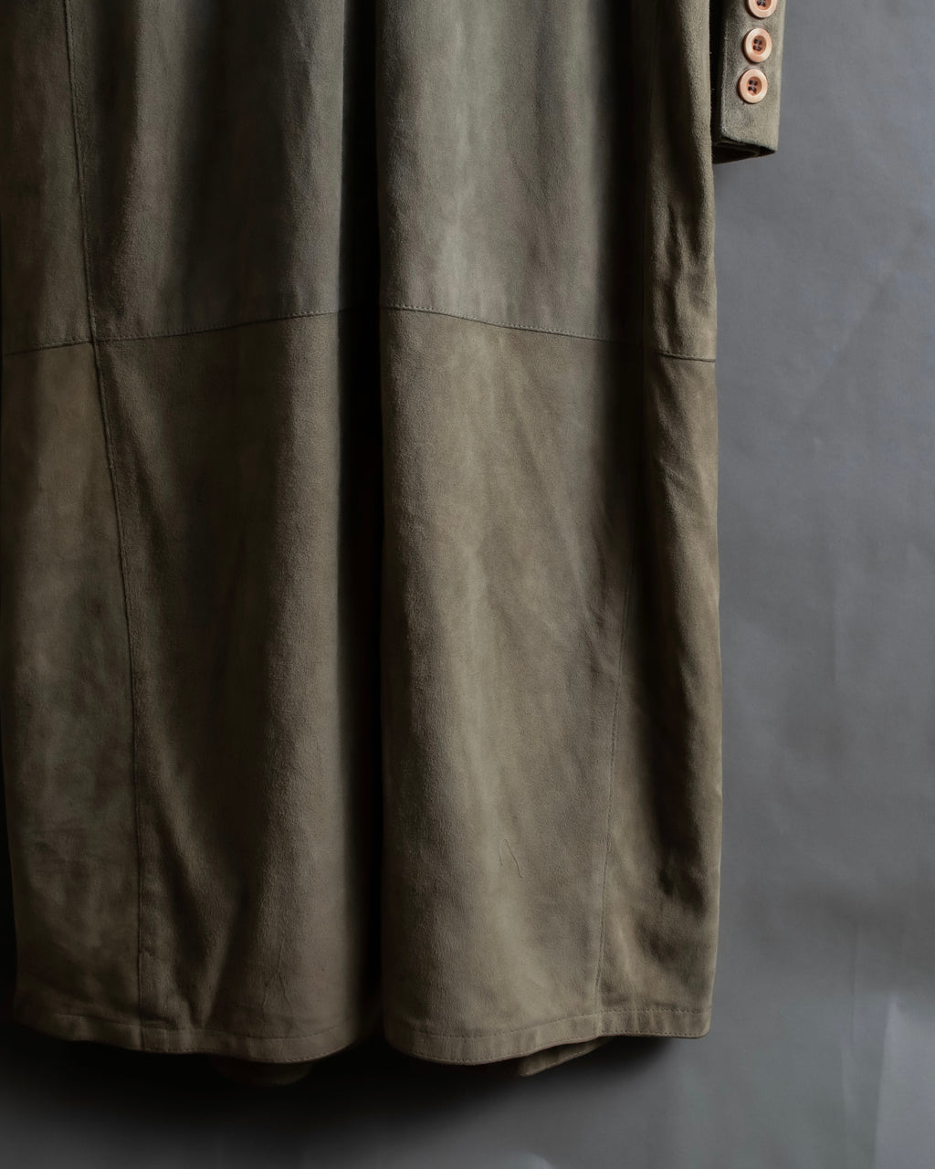 "GIORGIO ARMANI" Brushed shades suede leather long coat