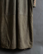 "GIORGIO ARMANI" Brushed shades suede leather long coat