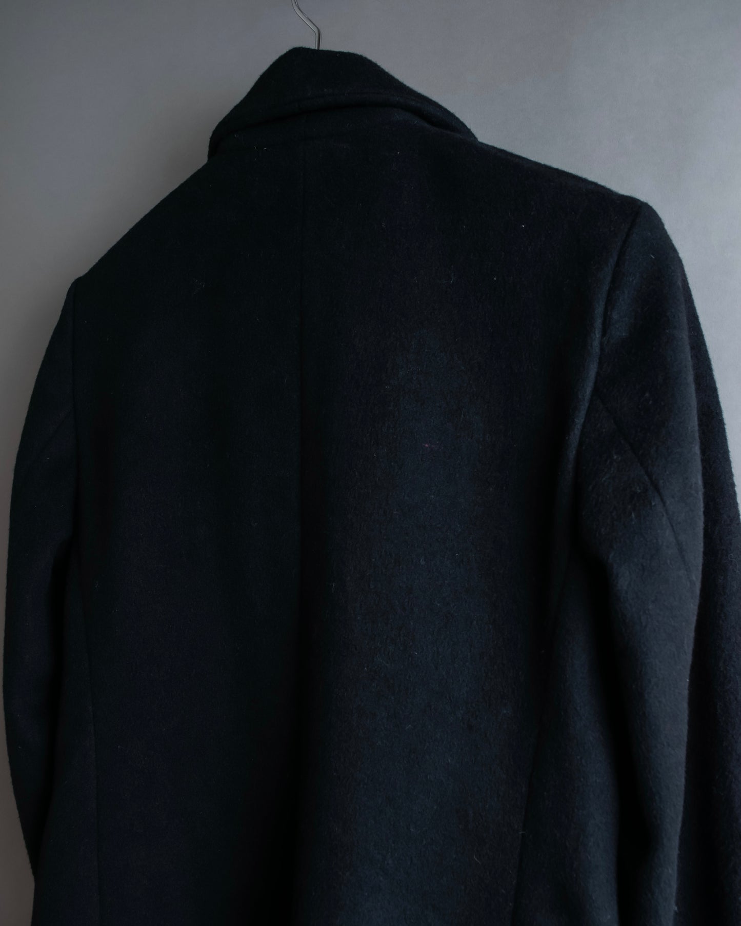 "Vintage shoulder padded cashmere blend chester coat"