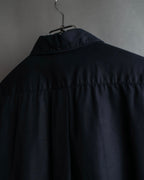 "Yohji Yamamoto COSTUME d’HOMME" Minimal detail cotton poplin black shirt