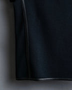 "GUCCI" Leather piping design box sleeve T-shirt