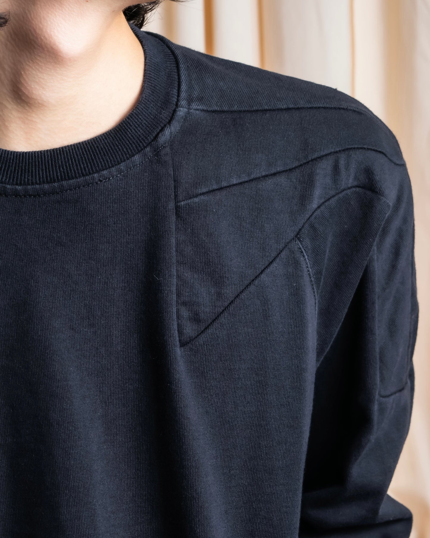 "Rick Owens" 21SS shoulder cutting designed sweatshirt