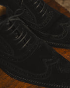 "DOLCE & GABBANA" 00's-10's Black suede wingtip oxford shoes
