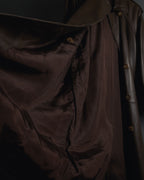 -SPECIAL- "LOEWE" 80’s Military detail stencil leather coat