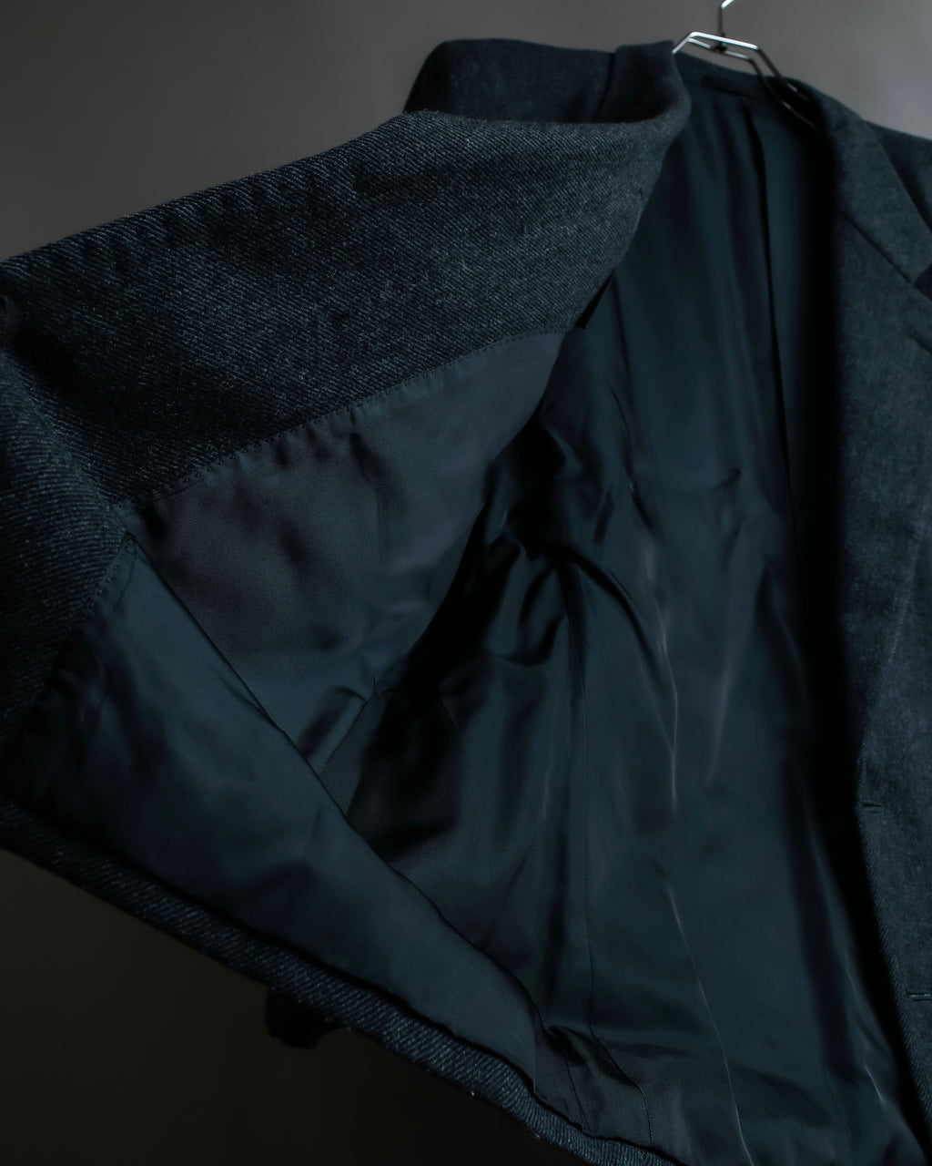 "COMME des GARCONS HOMME DEUX" Box silhouette heather grey tailored jacket