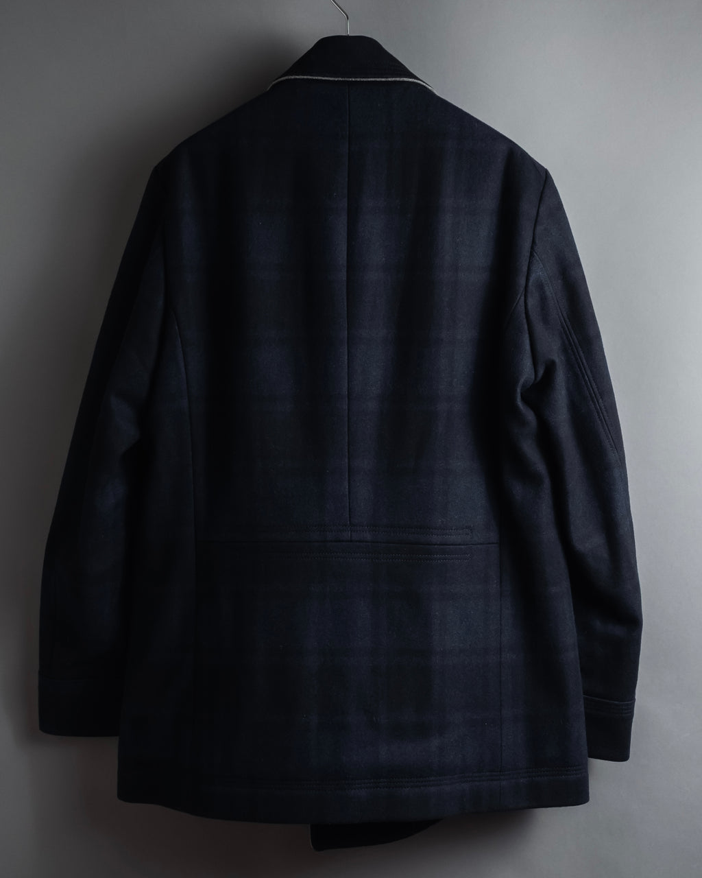 "HUGO BOSS" Double-breasted plaid coat