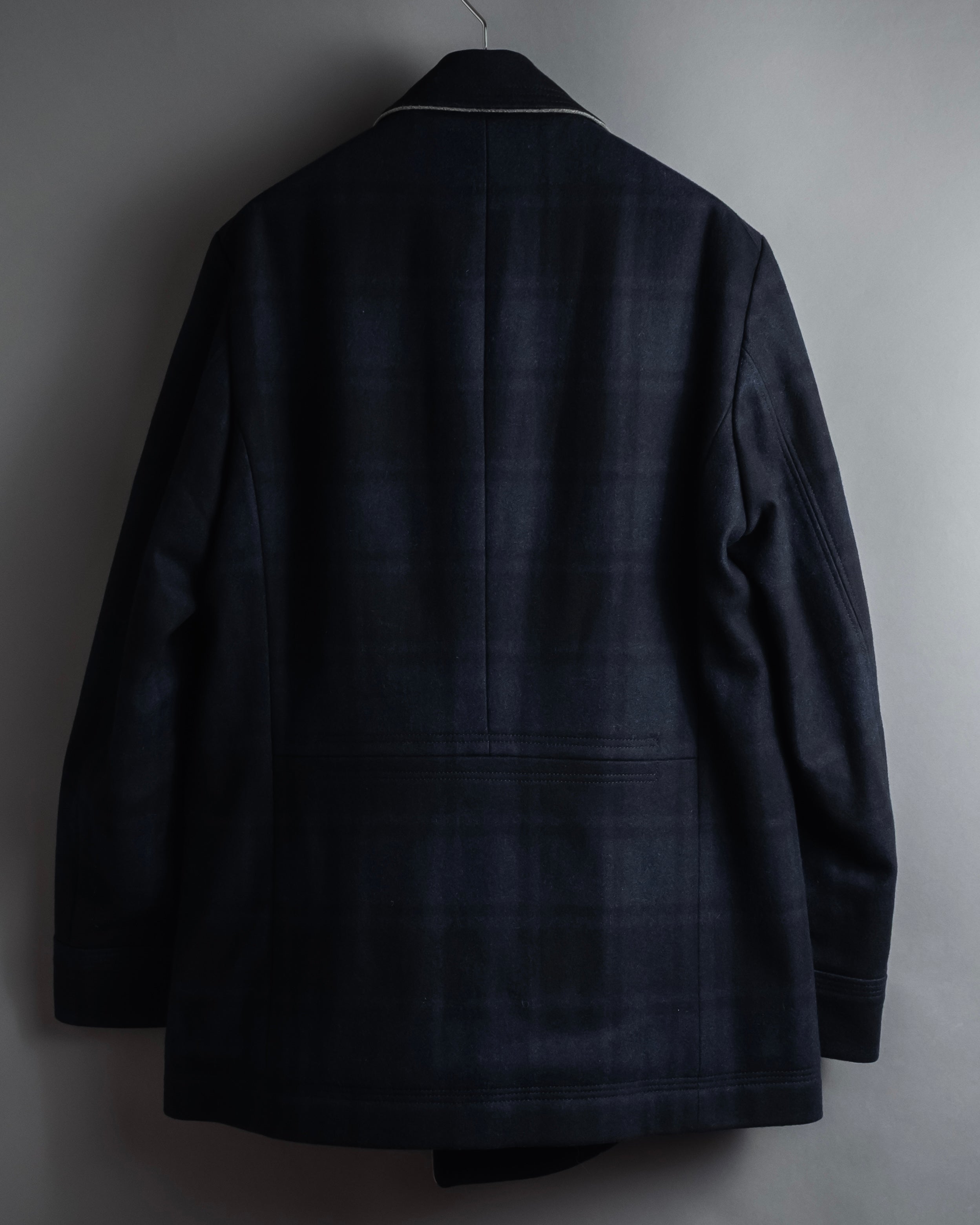 "HUGO BOSS" Double-breasted plaid coat
