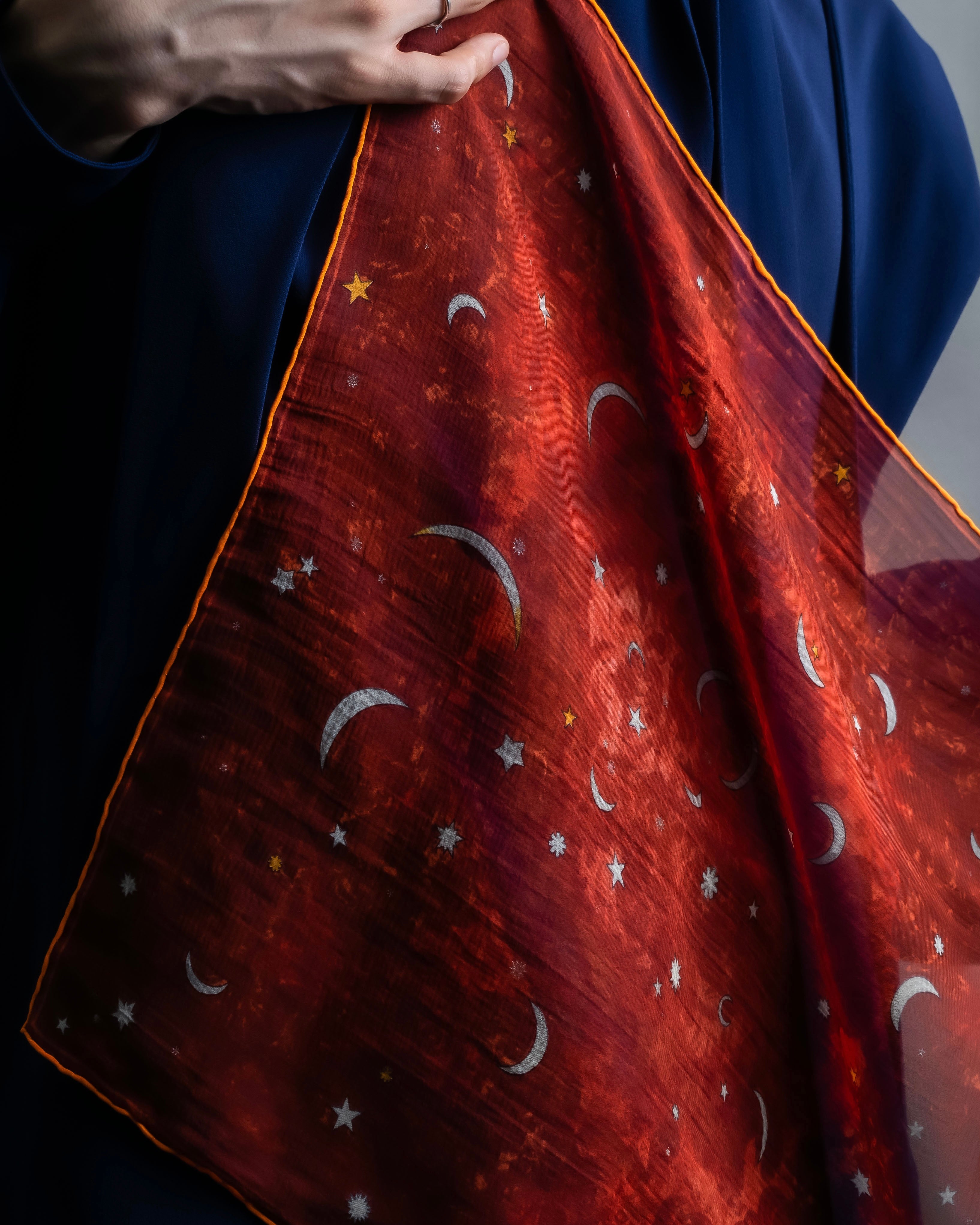 "HERMES" Celestial motif petit carre scarf