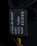 "GUCCI" Flower＆insect motif silk scarf