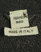 “HERMÈS” 00’s-10’s Cashmere silk ribbed V-neck cardigan