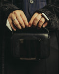 -SPECIAL- "JIL SANDER" 90's-00's Sculptural metal plate leather top handle handbag