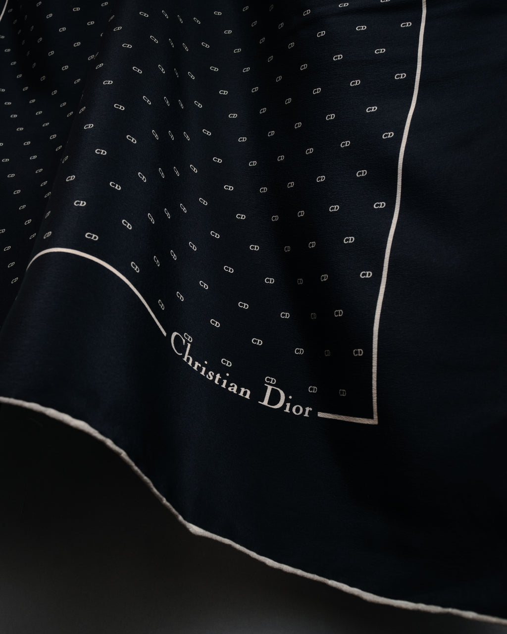 “Christian Dior” 90’s CD monogram silk scarf