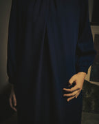 –SPECIAL– "Christian Dior" 80's-90's Sculptural high-neck long dress