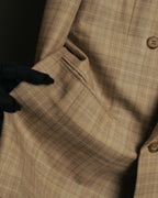 “Christian Dior MONSIEUR” 80’s-90’s Silk blend checked double breasted blazer