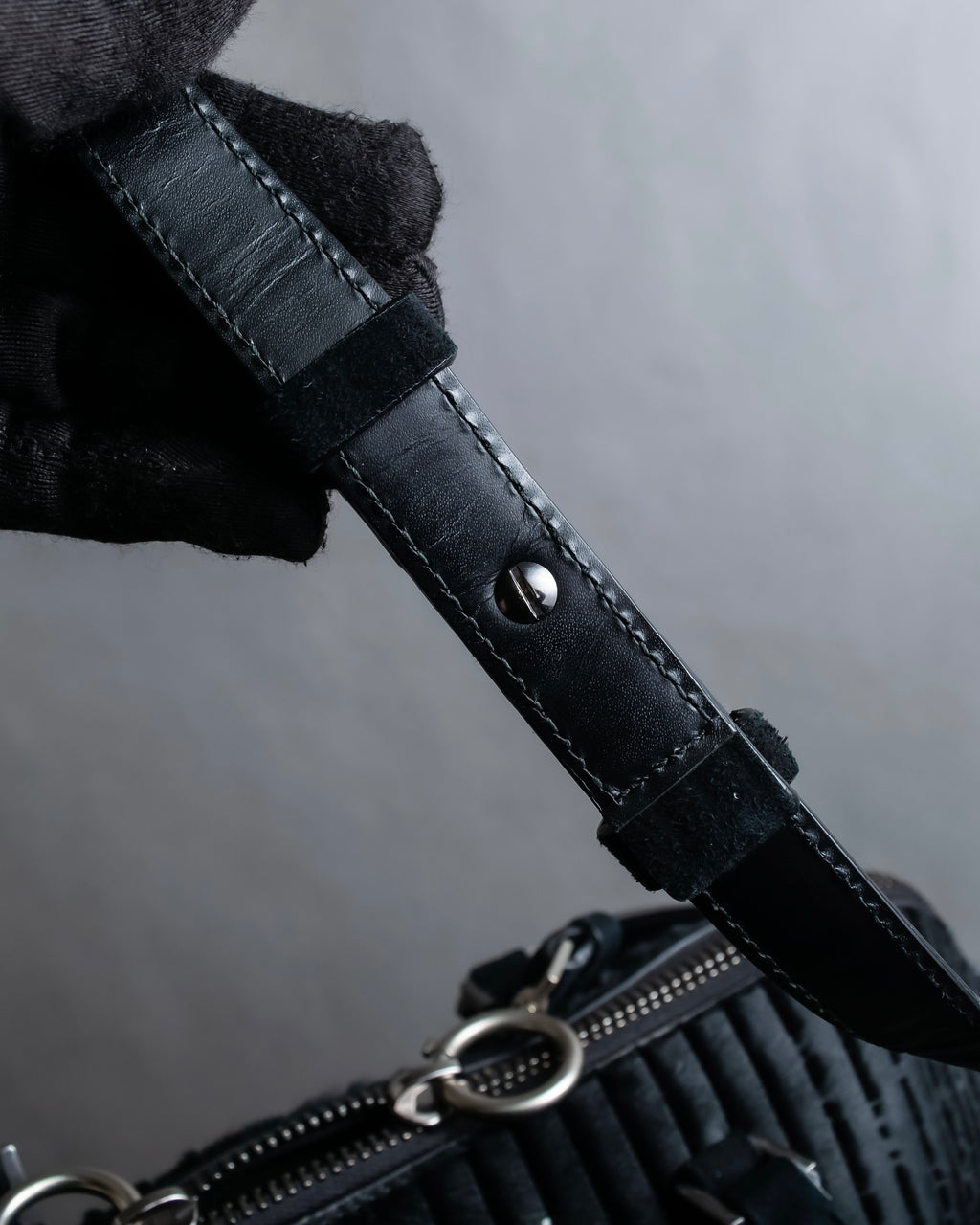 "MAISON MARGIELA" 5AC Harako leather corduroy combination 2way bag