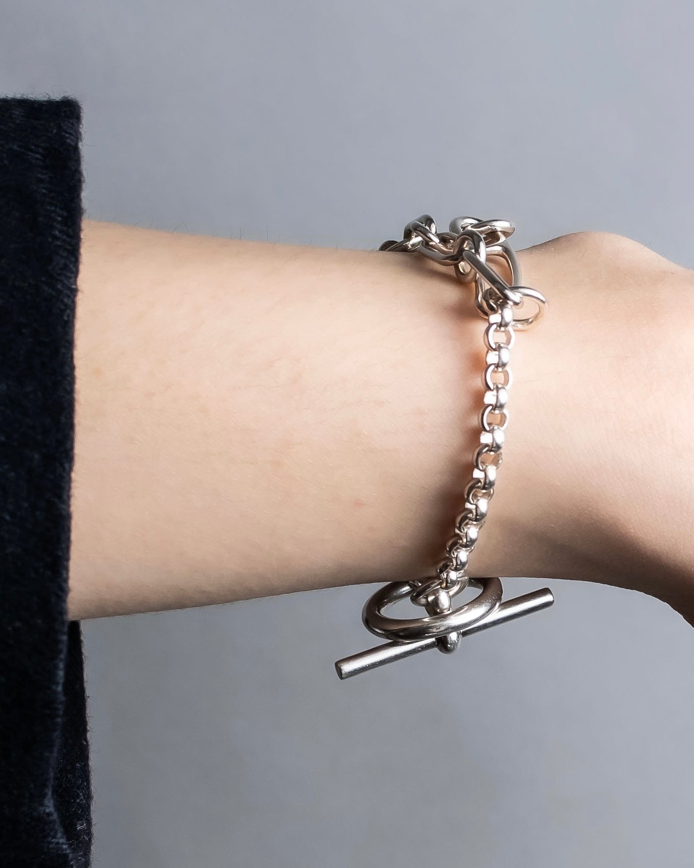 "HERMES" Chaine d'Ancre punk series silver 925 bracelet