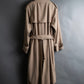 "BURBERRY" Military detail belted maxi length trench coat