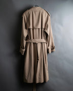 "BURBERRY" Military detail belted maxi length trench coat