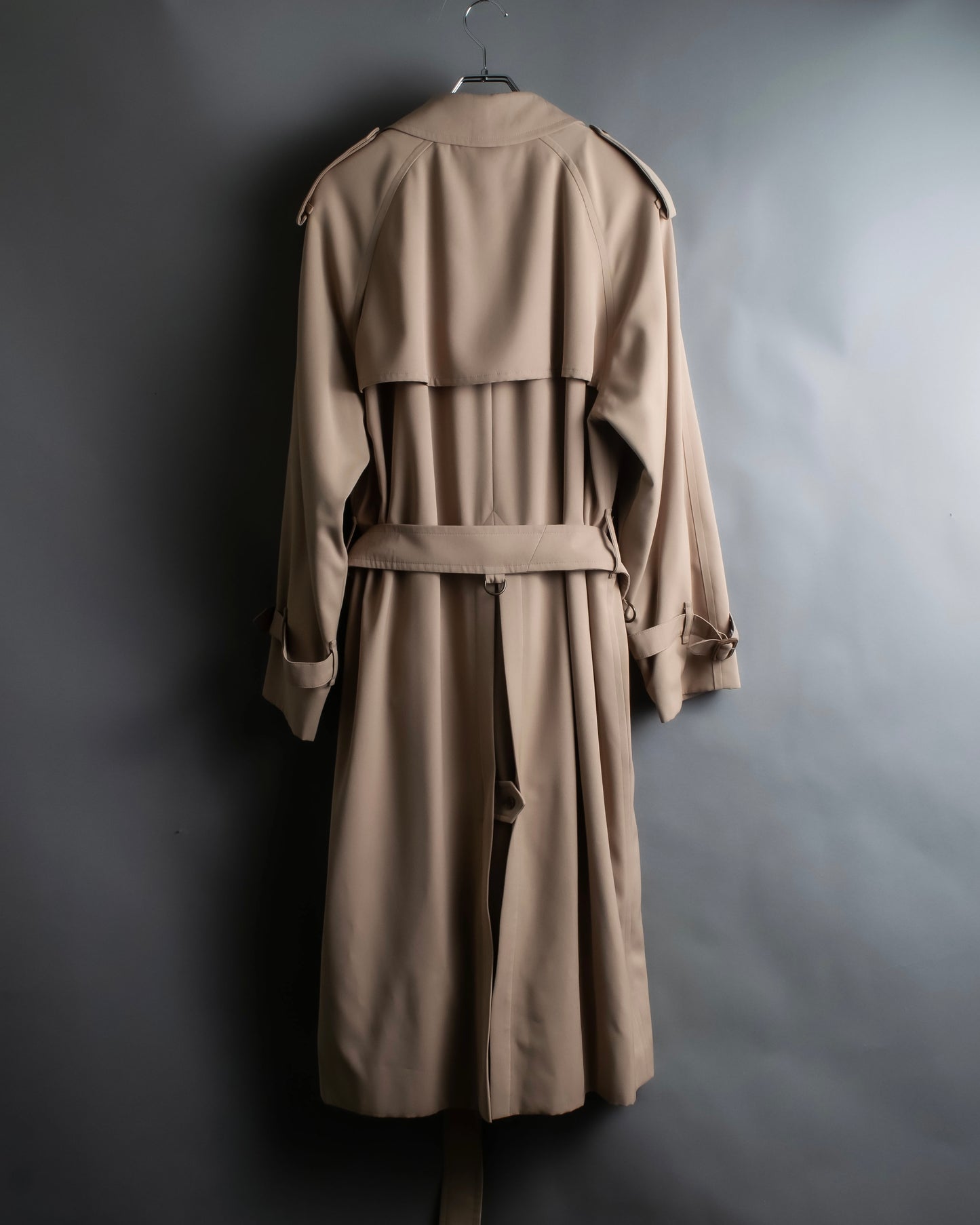 "BURBERRY" Military detail belted maxi length trench coat