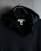 "Christian Dior" Satin ribbon waist detail hooded dress