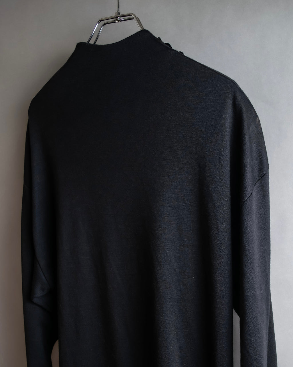 "LANVIN" Asymmetrical shoulder button design long dress