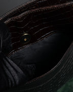 "Salvatore Ferragamo" 90’s crocodile embossed vara shoulder bag