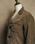 “GIORGIO ARMANI” 90’s-00’s Suede-effect multi-pocket tailored field jacket