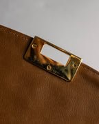 "Franco Parmiggiani" Turn lock design crocodile texture hand bag
