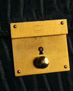 "Valextra" 80's-90's embossed leather document portfolio clutch