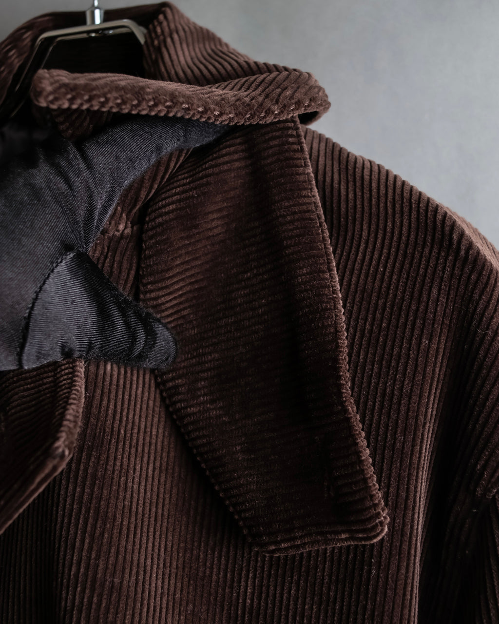 "Barbour" Wide ribbed corduroy maxi-length trench coat