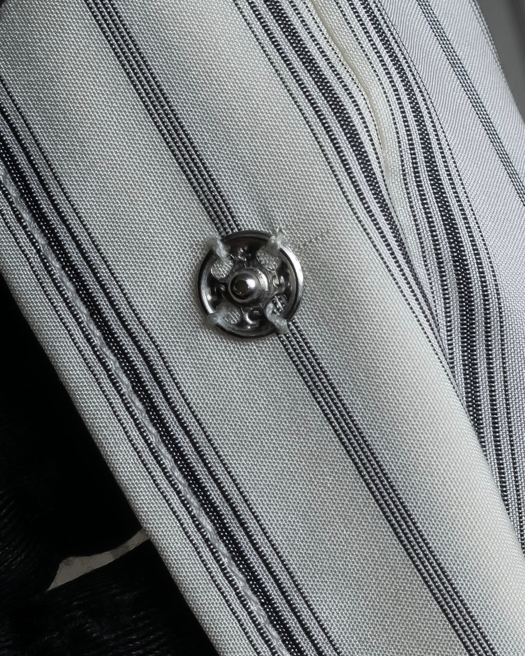 "MAISON MARGIELA" 16SS bowtie design striped long shirt