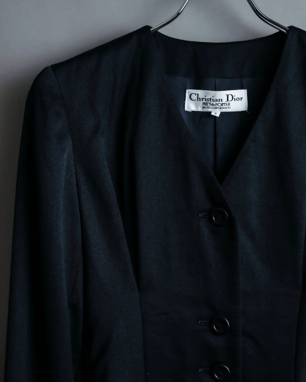 “Christian Dior” Beautiful shape no collar jacket