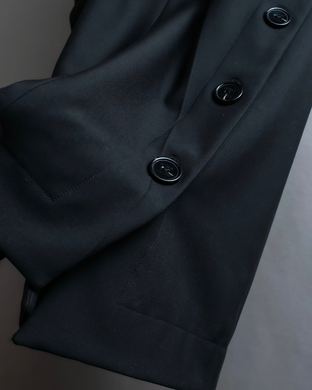 "NINA RICCI" Side button detail cropped length skirt