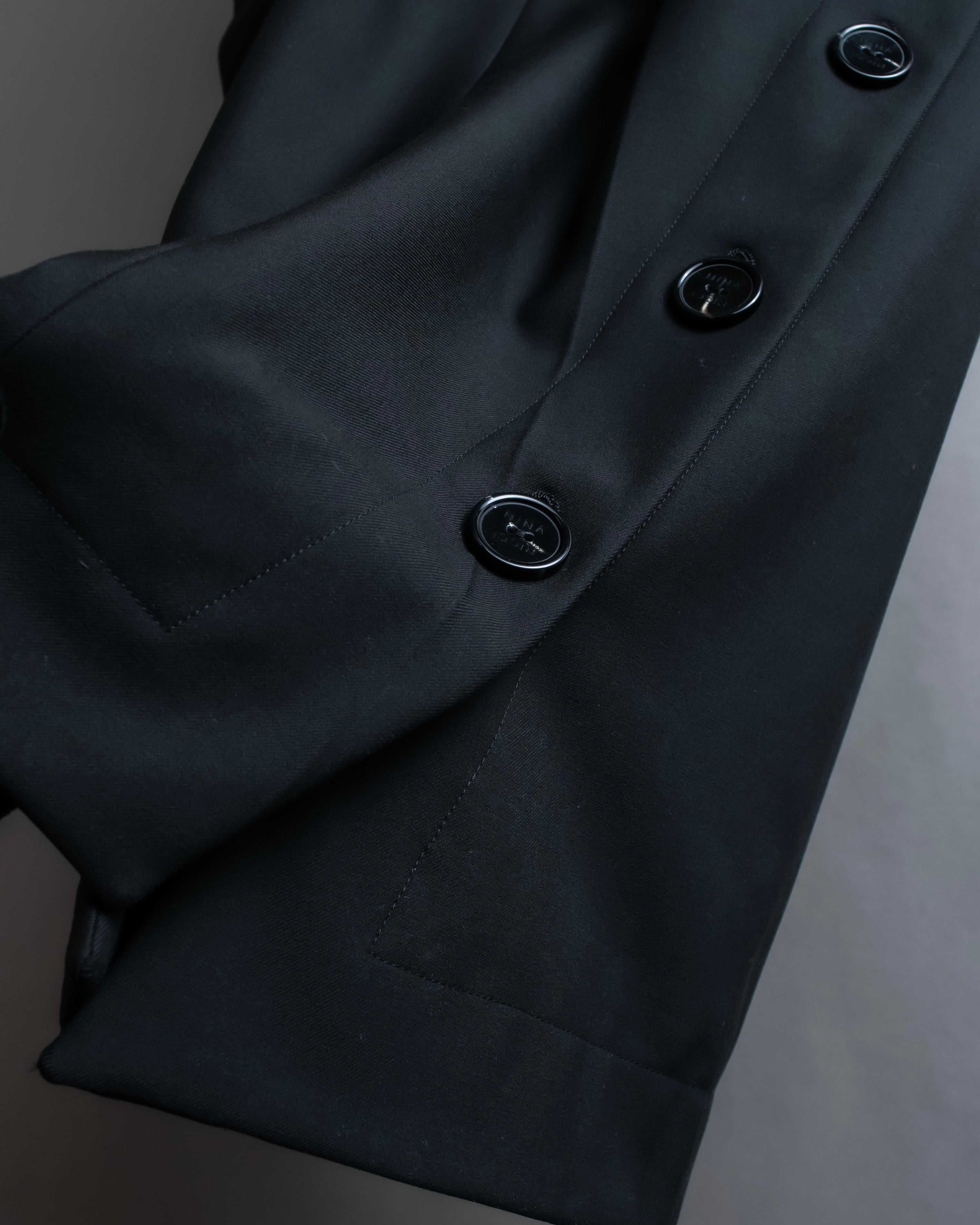 "NINA RICCI" Side button detail cropped length skirt