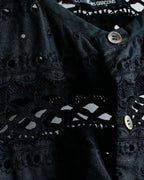 "tricot COMME desGARCONS" Playful fabric Feminine cotton cardigan