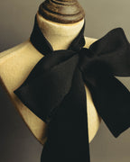 "Hermès" Black silk knit tie