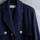 "DIOR" Double gun flap belted chester field coat