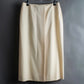 "HERMES" 100% wool ivory color flare skirt