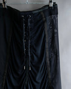 "JEAN PAUL GAULTIER MAILLE FEMME" Sheer shirring design design half pants