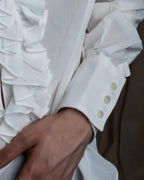 “Dolce&amp;Gabbana” Front volume frill designed shirt