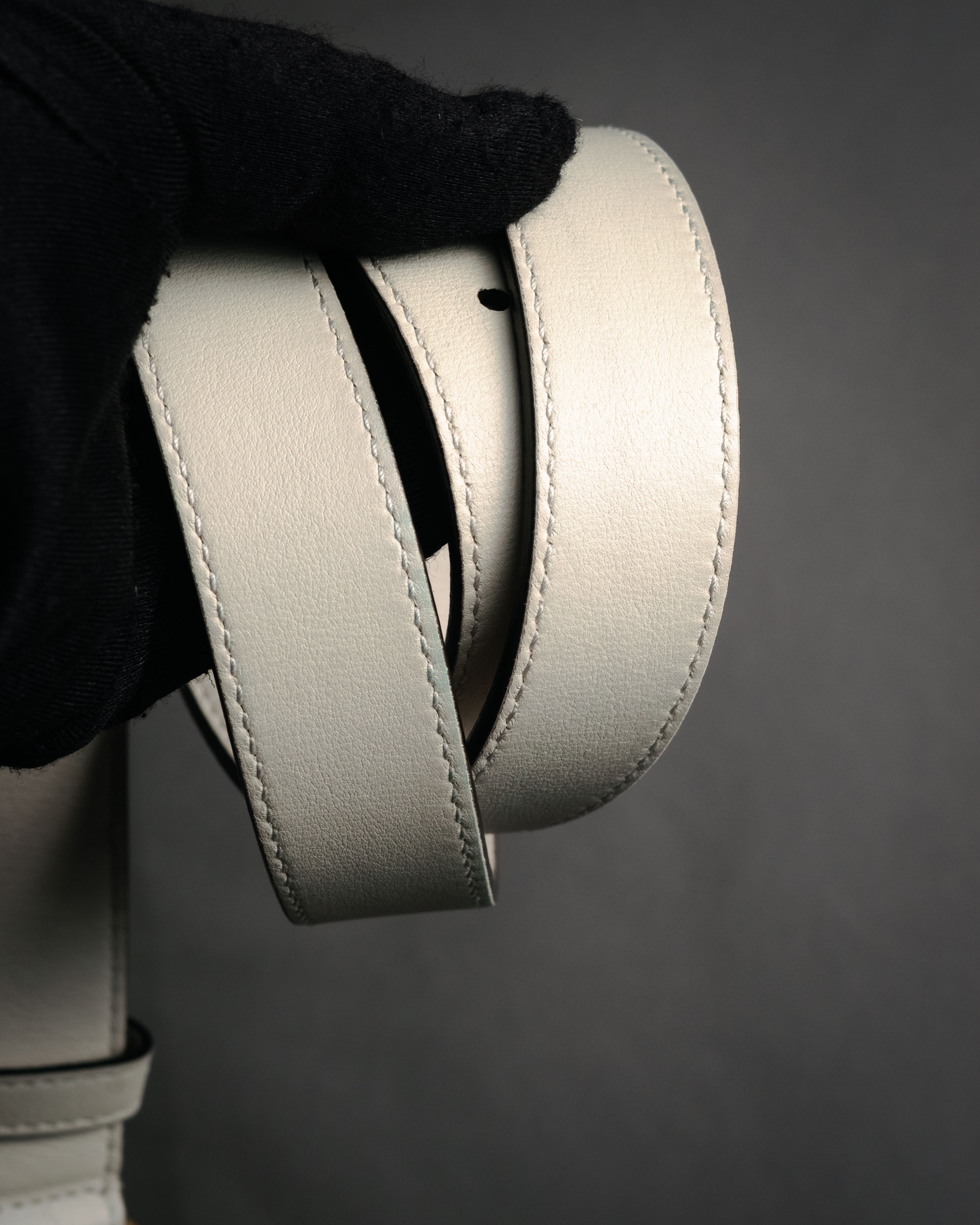 –SPECIAL– “GUCCI” Michele period Ribbon pearl embellished leather belt