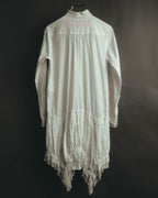 -SPECIAL- “JUNYA WATANABE COMME des GARÇONS MAN PINK”2005AW Victorian lace pleated asymmetric long shirt