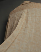 "FENDI" 80's-90's Draped rayon jacquard shirt