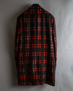 "HUGO BOSS" Plaid brushed wool tailored coat
