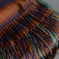 "GUCCI" Ombre stripe pattern fringe design silk long stole