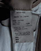 "ISAMU KATAYAMA" Dart-shaped deer leather shirt jacket