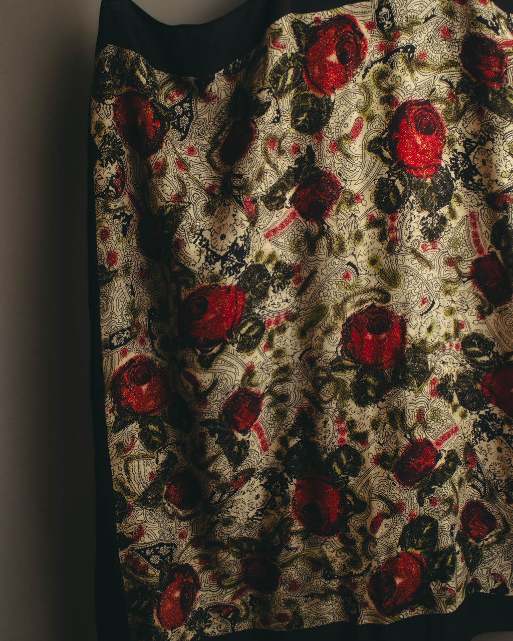 "Christian Dior" 80's-90's Floral paisley patterned large scarf