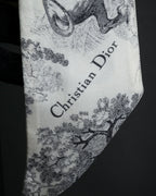 -MOOD Christmas Collection-
"Dior" Maria Grazia Chiuri Toile de Jouy motif silk scarf